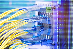 Fiber optic network cable connect