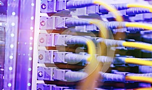 Fiber optic network cable connect