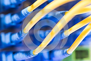 Fiber optic network cable connect