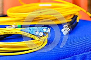 Fiber optic network cables.