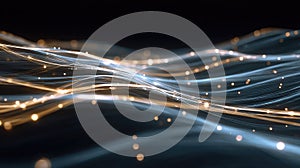 Fiber optic network sending fast data communication signal