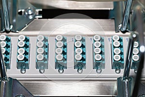 Fiber optic panel and distributor in a datacenter