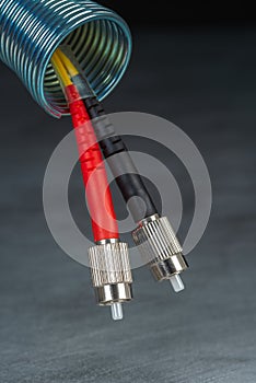 Fiber optic patch cord with connectors