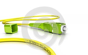 Fiber Optic Patch Cord Over White