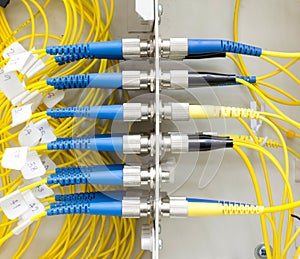 Fiber optic patch cord in wall box