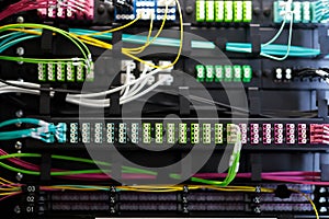 fiber optic patch cords and rack mount patch panel