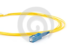 Fiber optic single mode hybrid patch cord