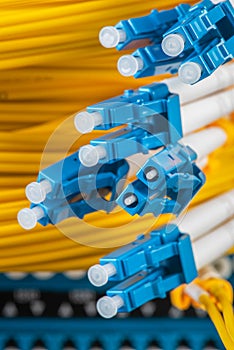 Fiber optic single mode patch cord with connector type LC