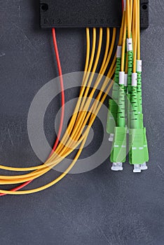 Fiber optic splitter with SC connectors