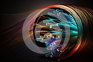 Fiber optic, technological cable.