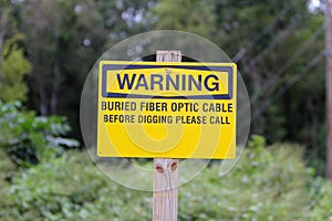 Fiber optic warning sign