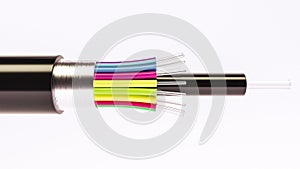 Fiber optical cable detail - Highspeed cable - 3D Rendering