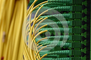 Fiber optical cables with connectors type SC-APC single mode