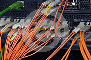 Fiber optical connections with servers