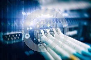 Fiber Optical connector interface. multiple exposure.