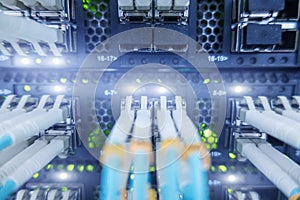 Fiber Optical connector interface. multiple exposure.