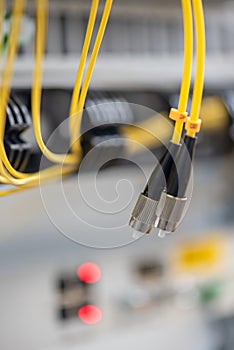 Fiber optical patch cord cable used at installation high speed gigabit equipment