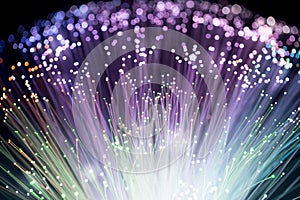 Fiber optics, abstract & blur background