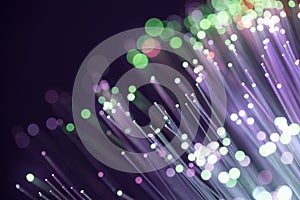 Fiber optics, abstract & blur background