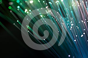 Fiber optics, abstract & blur background