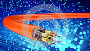 Fiber optics background