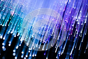 Fiber optics close-up