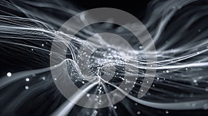 Fiber optics data stream representing digital information flow