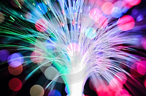 Fiber optics lights abstract background