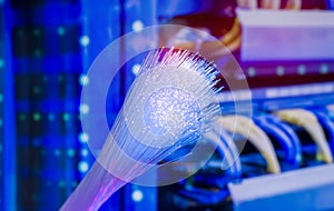 Fiber optics lights abstract