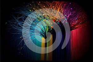 Fiber optics lights abstract background