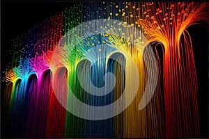 Fiber optics lights abstract background