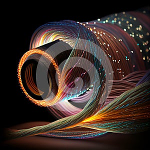 Fiber optics lights abstract background