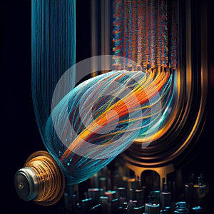 Fiber optics lights abstract background