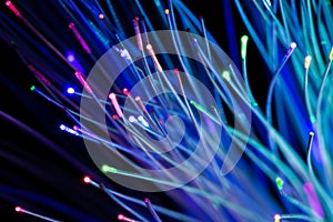 Fiber optics lights abstract background