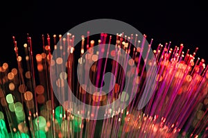 Fiber optics lights abstract background