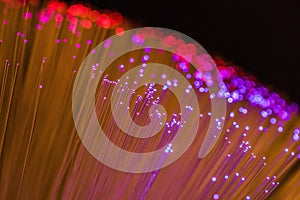 Fiber optics lights abstract background, fiber optical background