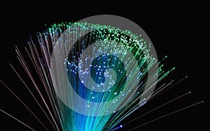 Fiber optics lights abstract background, fiber optical background
