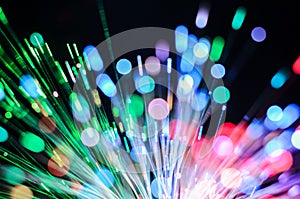 Fiber optics lights abstract