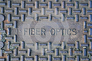 Fiber optics metal access cover