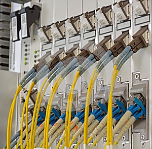 Fiber Optics with SC/LC connectors.