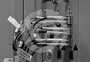 Fiber Optics with SC/LC connectors.