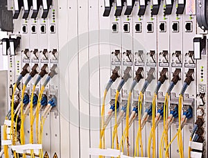 Fiber Optics with SC/LC connectors. Internet Service Provider photo
