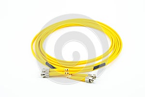 Fiber optics single mode patch cord ST to ST connector