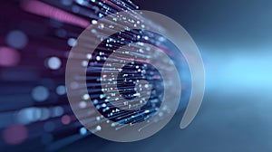 Fiber optics transmitting high speed data connection