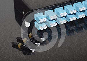 Fiber panel and LC connectors