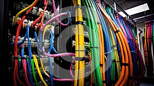 fiber server room cables