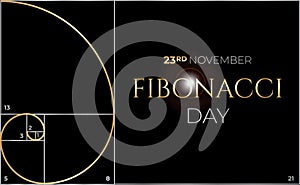 Fibonacci Day or Golden Ratio Background Illustration