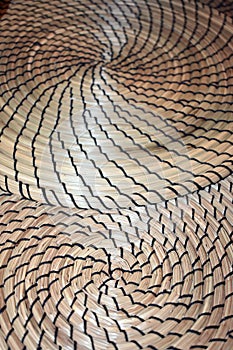 Fibonacci Multiple Contrasting Spirally formed dry grass mats