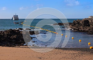 Fibre Optic cable coming ashore photo