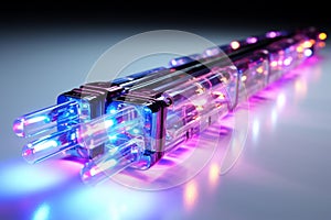 Fibre Optic Components on white background